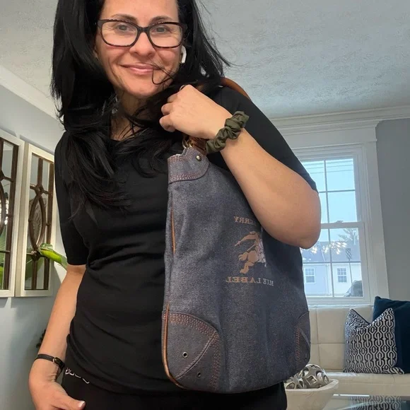 BURBERRY Blue Label Vintage Denim Tote Bag - Picture 5 of 13